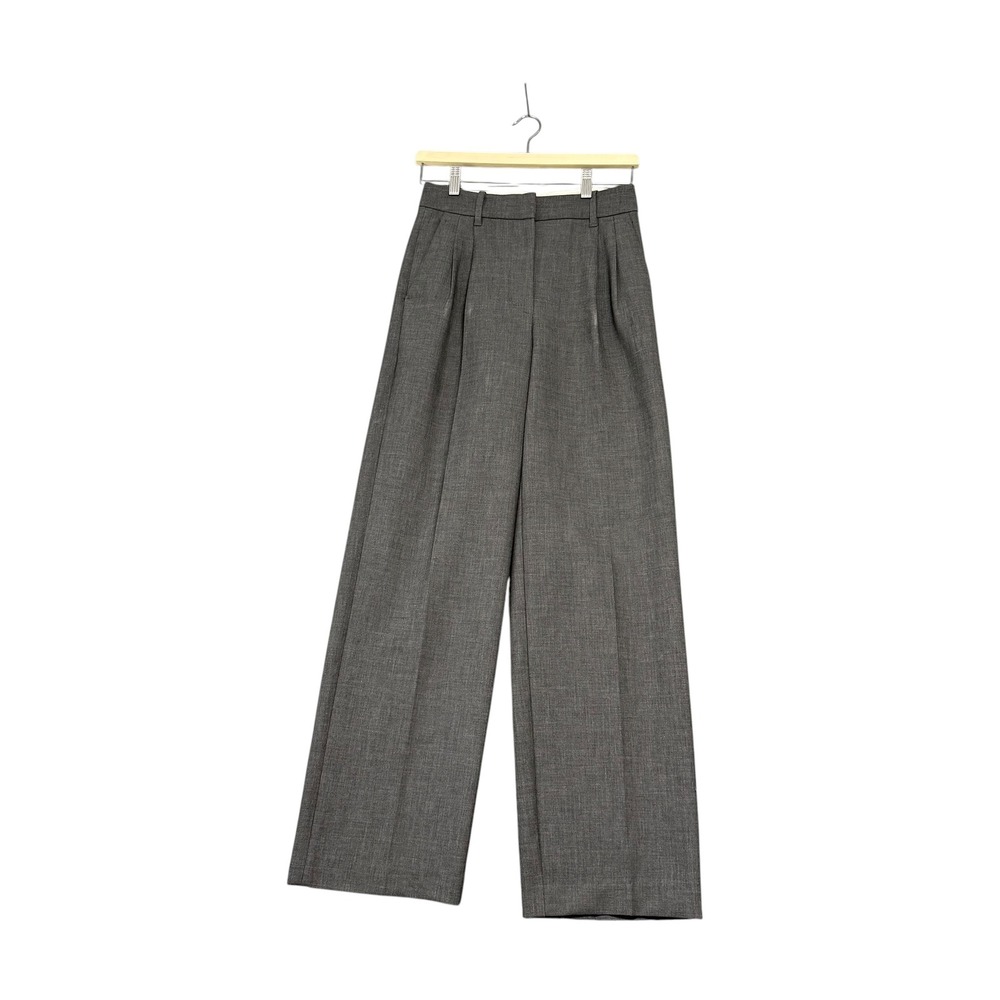 Aritzia | Wilfred | Effortless Pant Grey Wide Leg Pleated Trousers Size 2